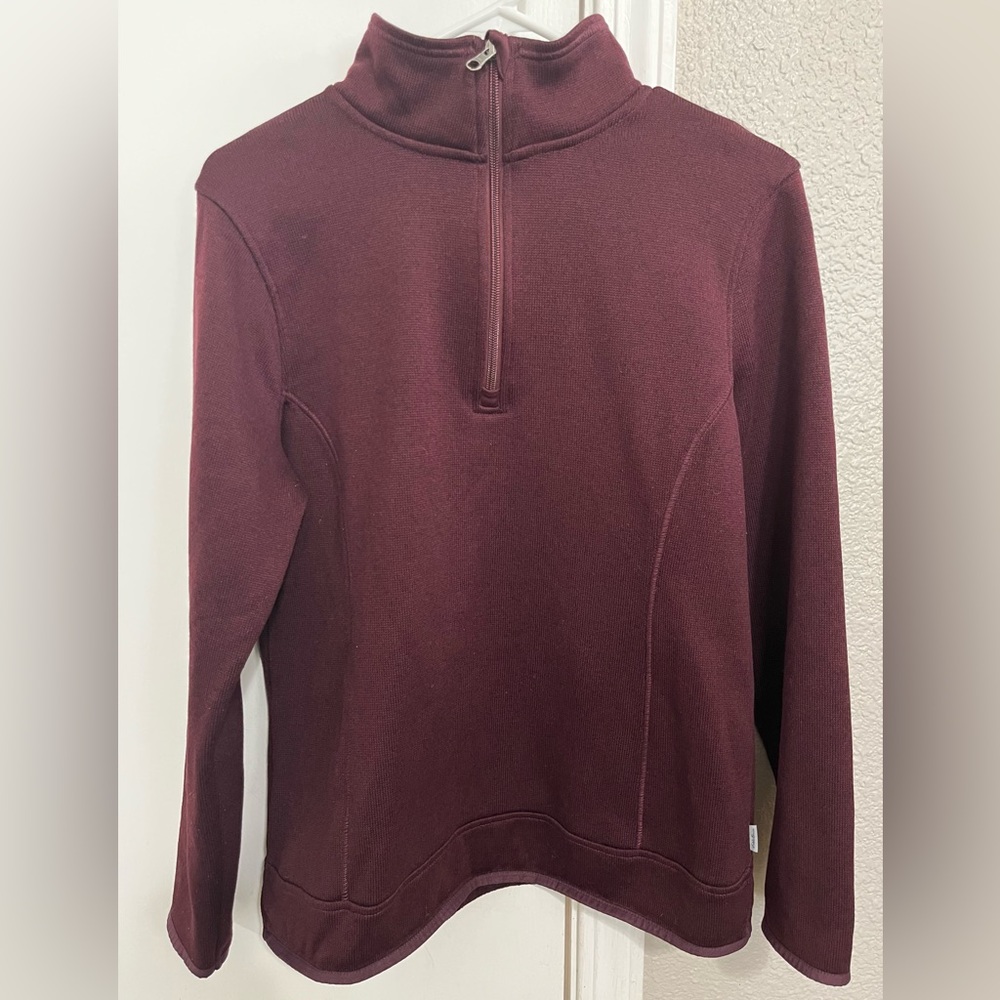 Eddie Bauer Sweater Adult Large Pullover 1/4 Zip Outdoor Women